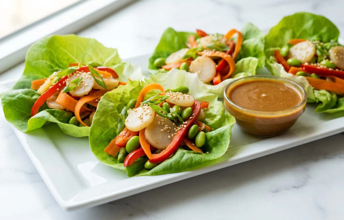 Crunchy Veggie & Water Chestnut Lettuce Wraps