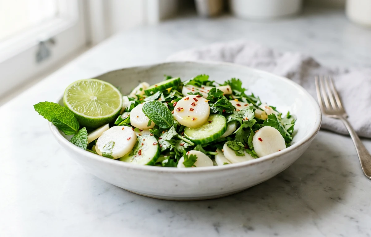 Crunchy Water Chestnut & Cucumber Salad