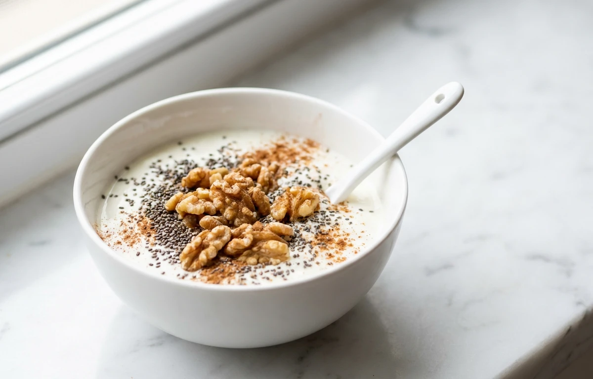 Curd with Chia and Walnuts
