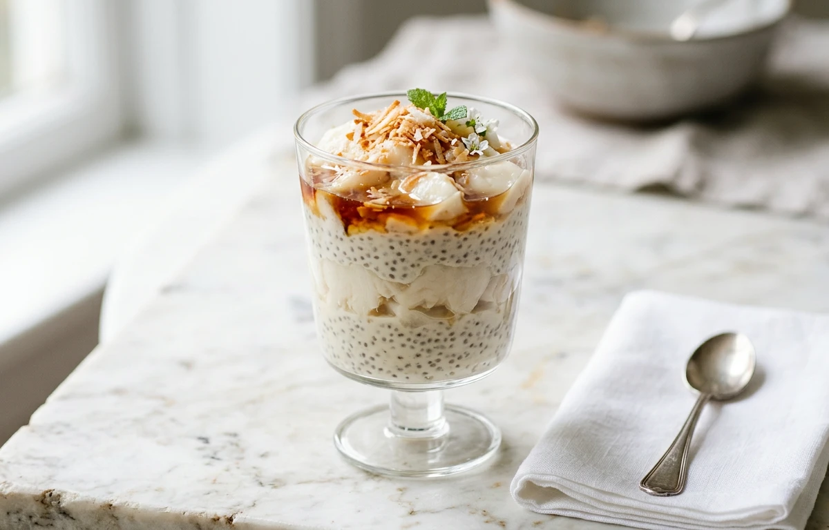 Custard Apple & Chia Pudding Parfait