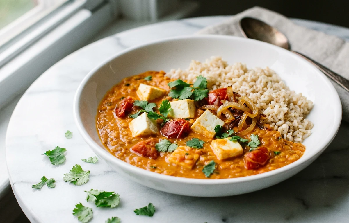 Dal with Paneer & Brown Rice