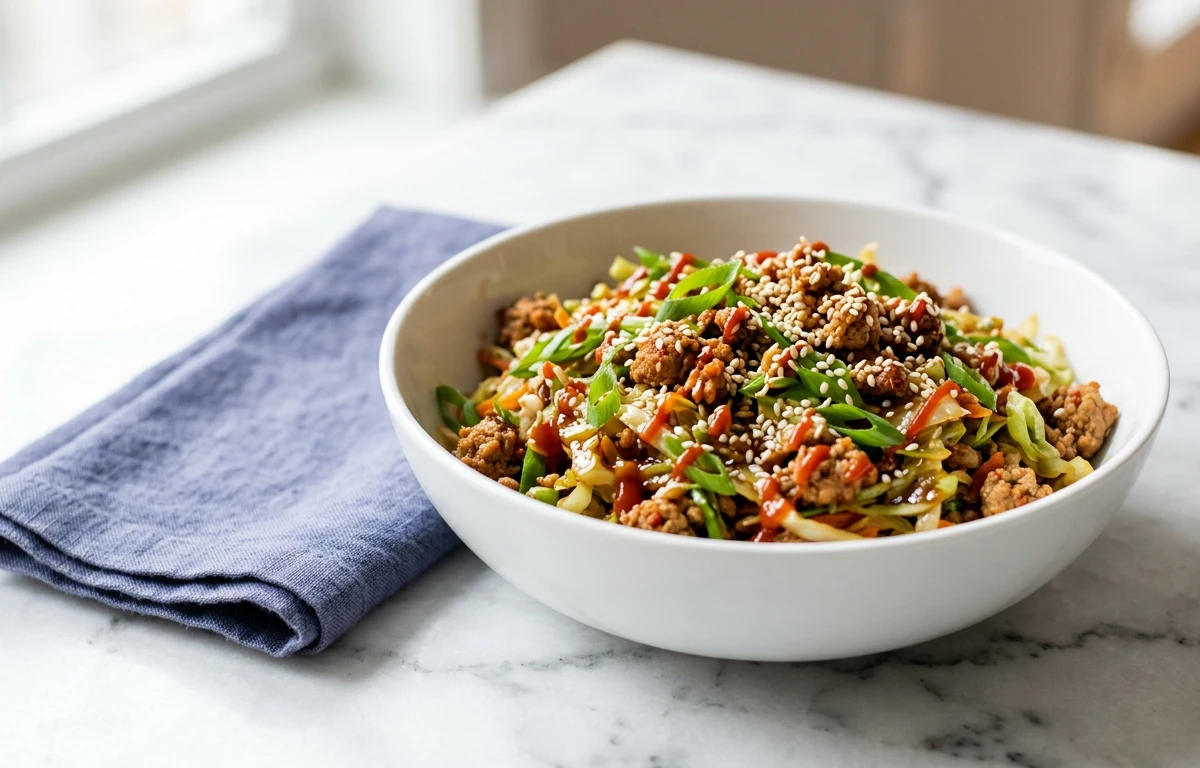 Deconstructed Egg Roll in a Bowl