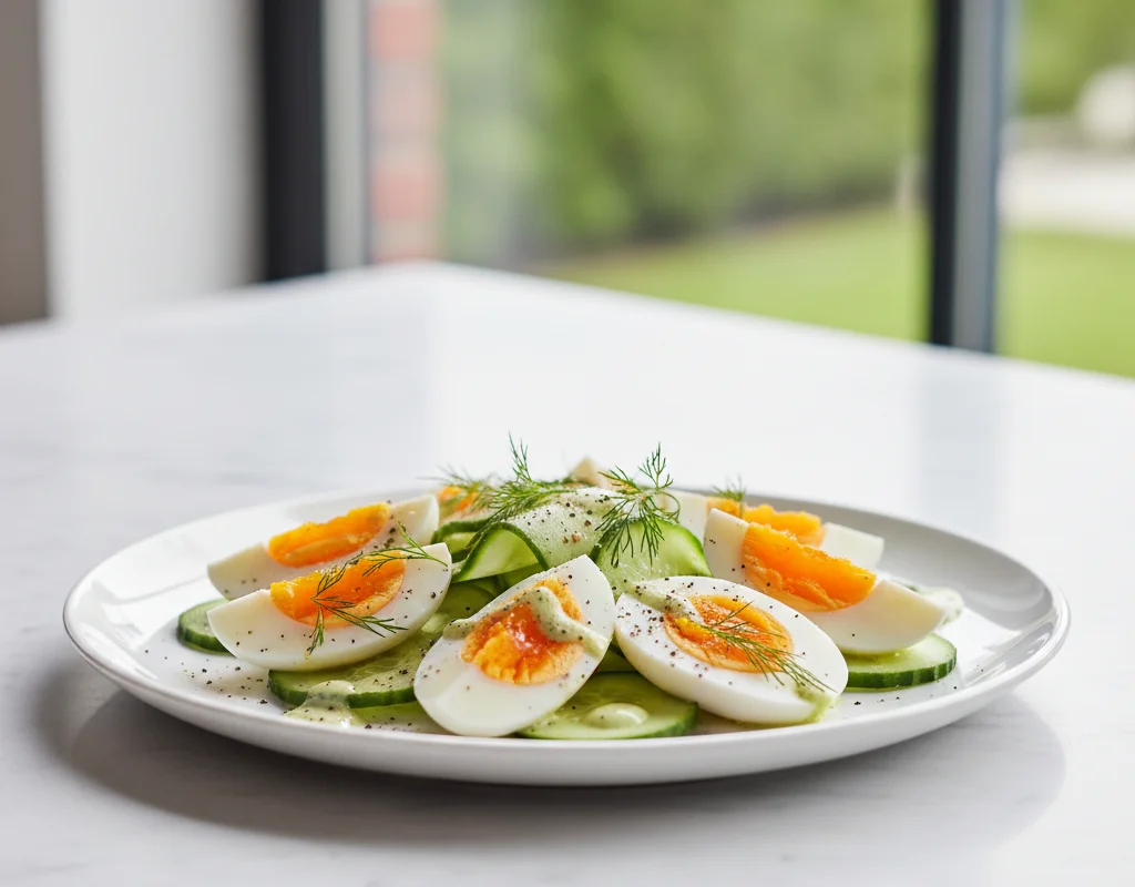 Hard Boiled Egg With Cucumber