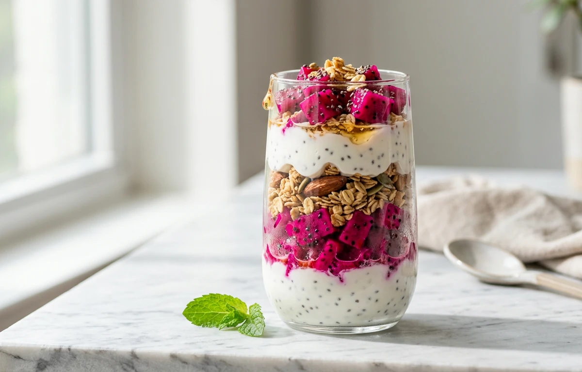 Dragon Fruit Yogurt Parfait