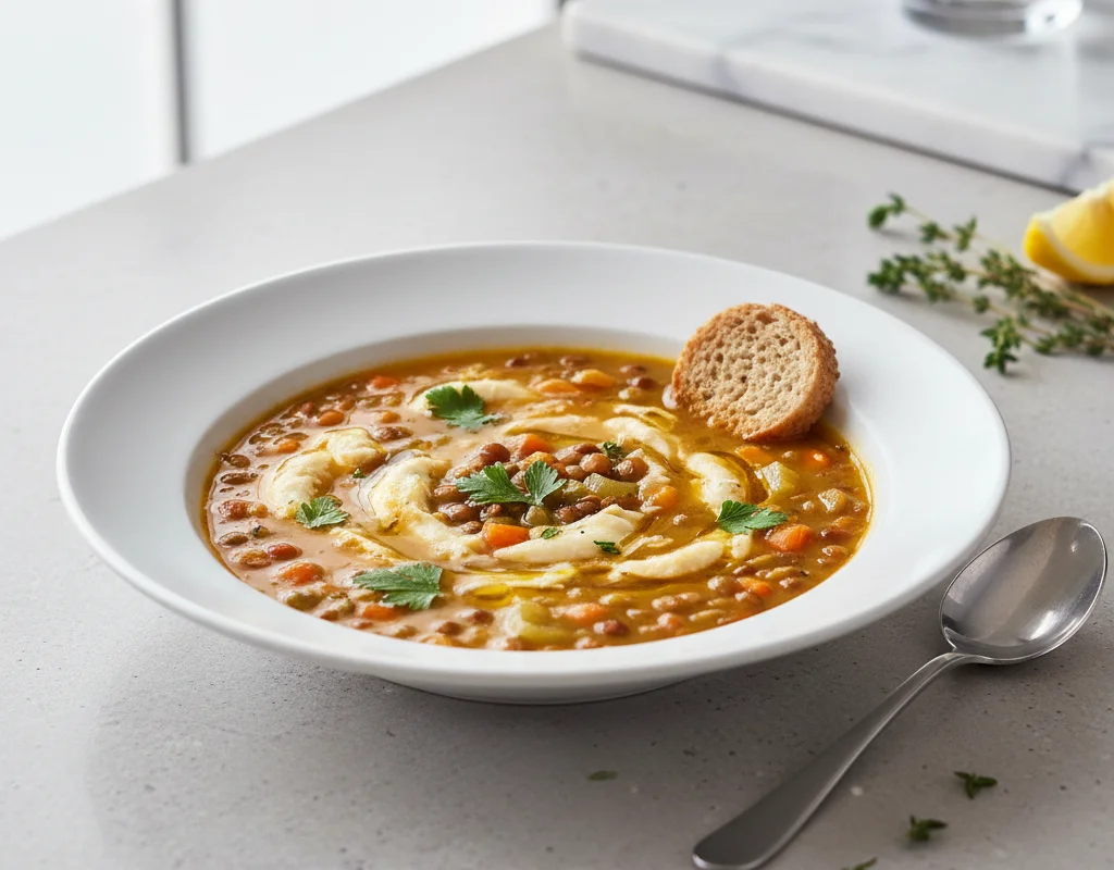 Egg White Lentil Soup