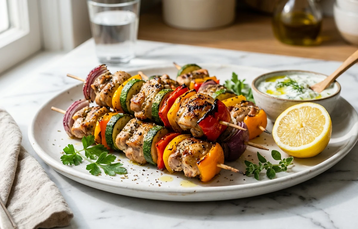 Easy Chicken and Veggie Skewers