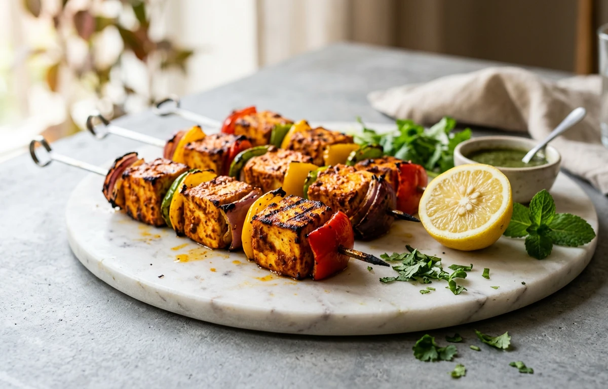 Easy Paneer Tikka Skewers