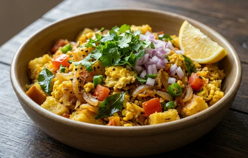 Egg Bread Upma