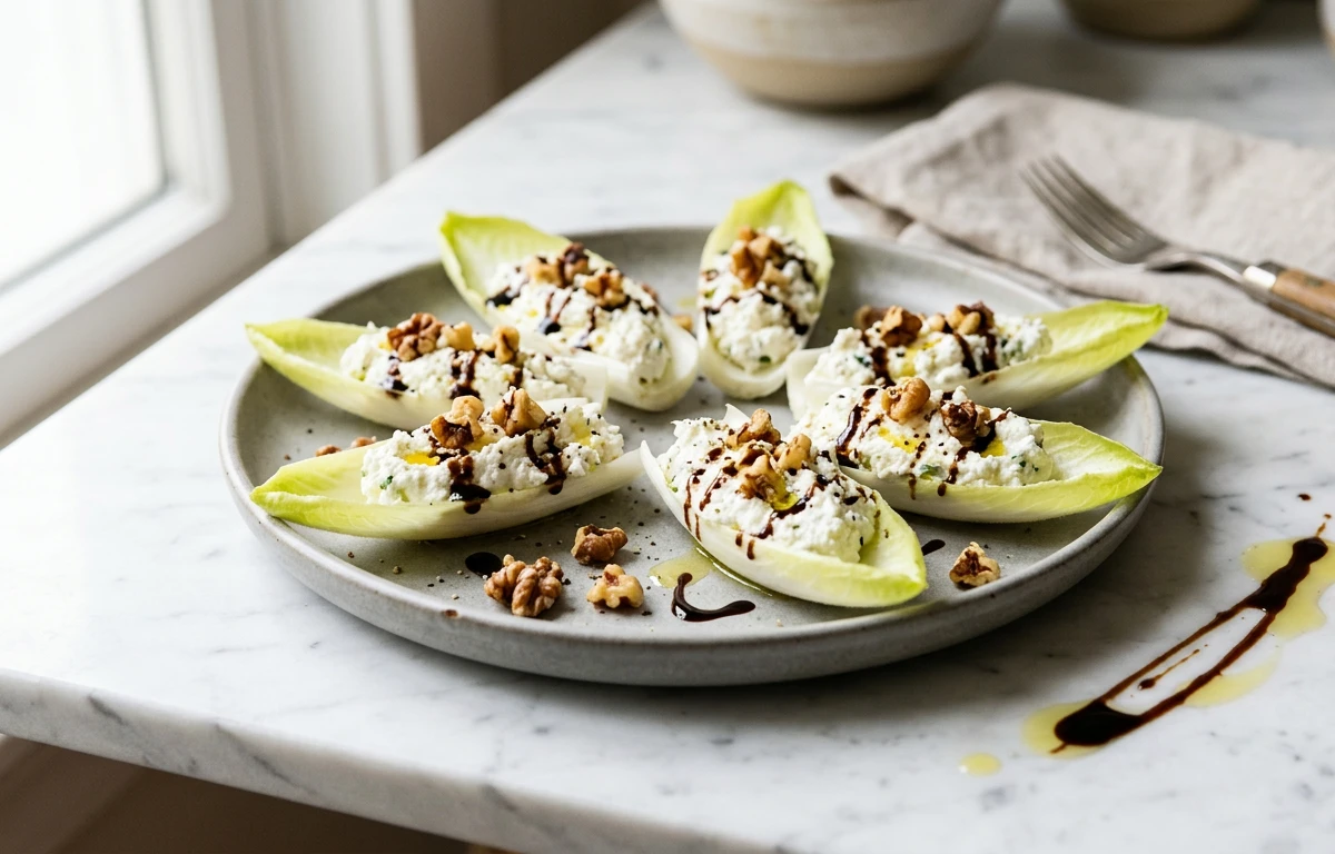 Endive with Whipped Feta & Walnuts