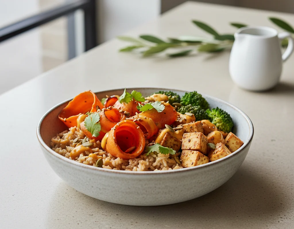 Vegan Gerd Brown Rice Carrot Bowl