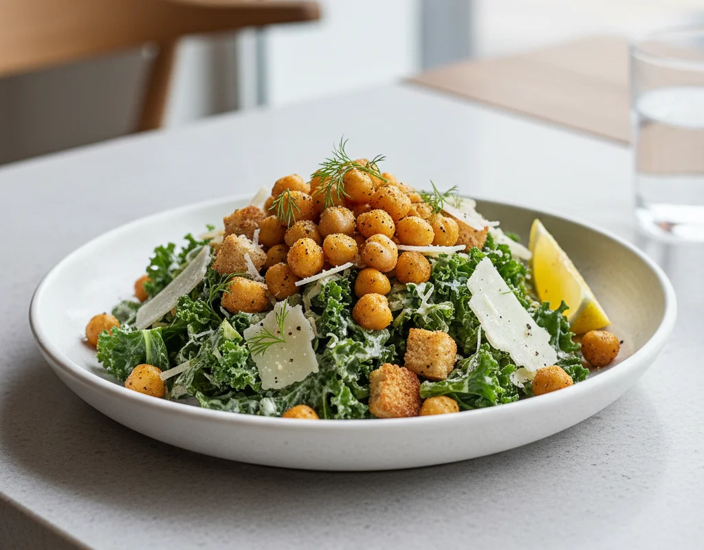 Kale Caesar With Chickpeas