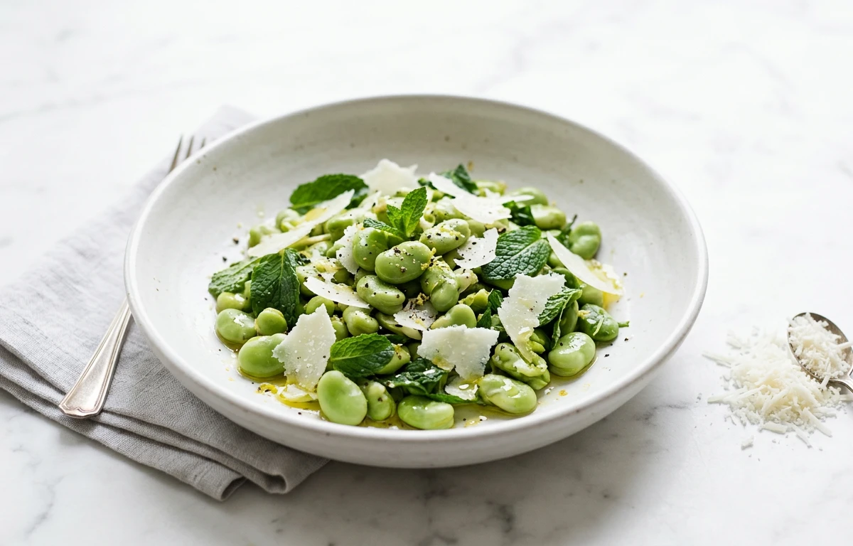 Fava, Mint & Pecorino Salad