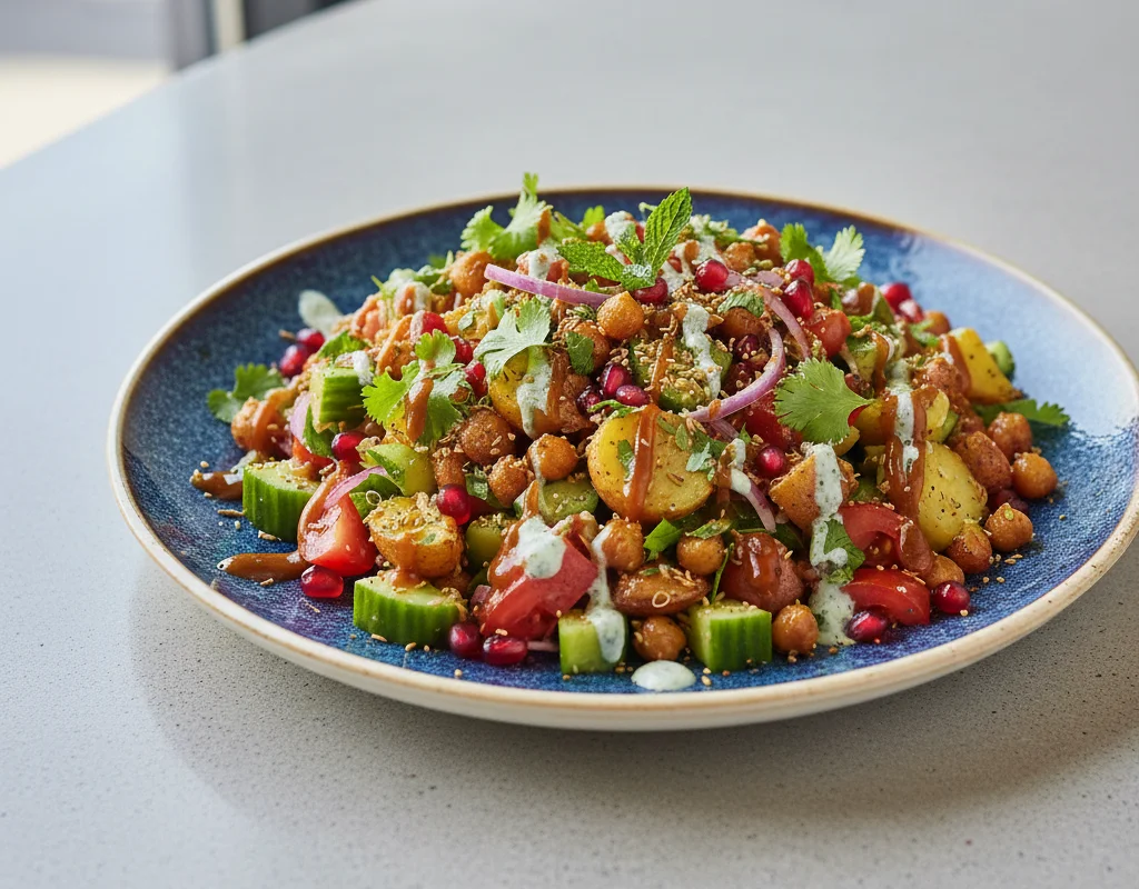 Chaat Style Chickpea Salad