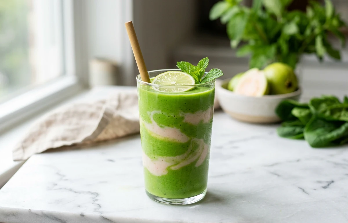 Fiber-Rich Guava Green Smoothie