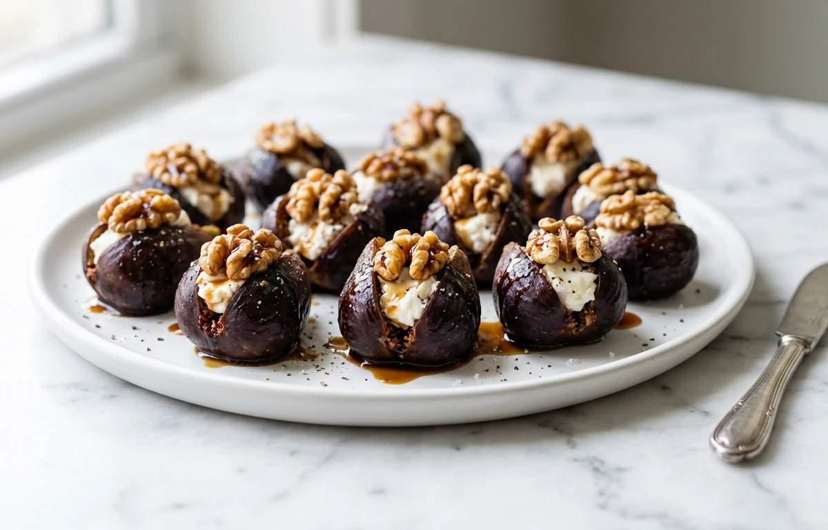 Figs with Goat Cheese & Walnuts
