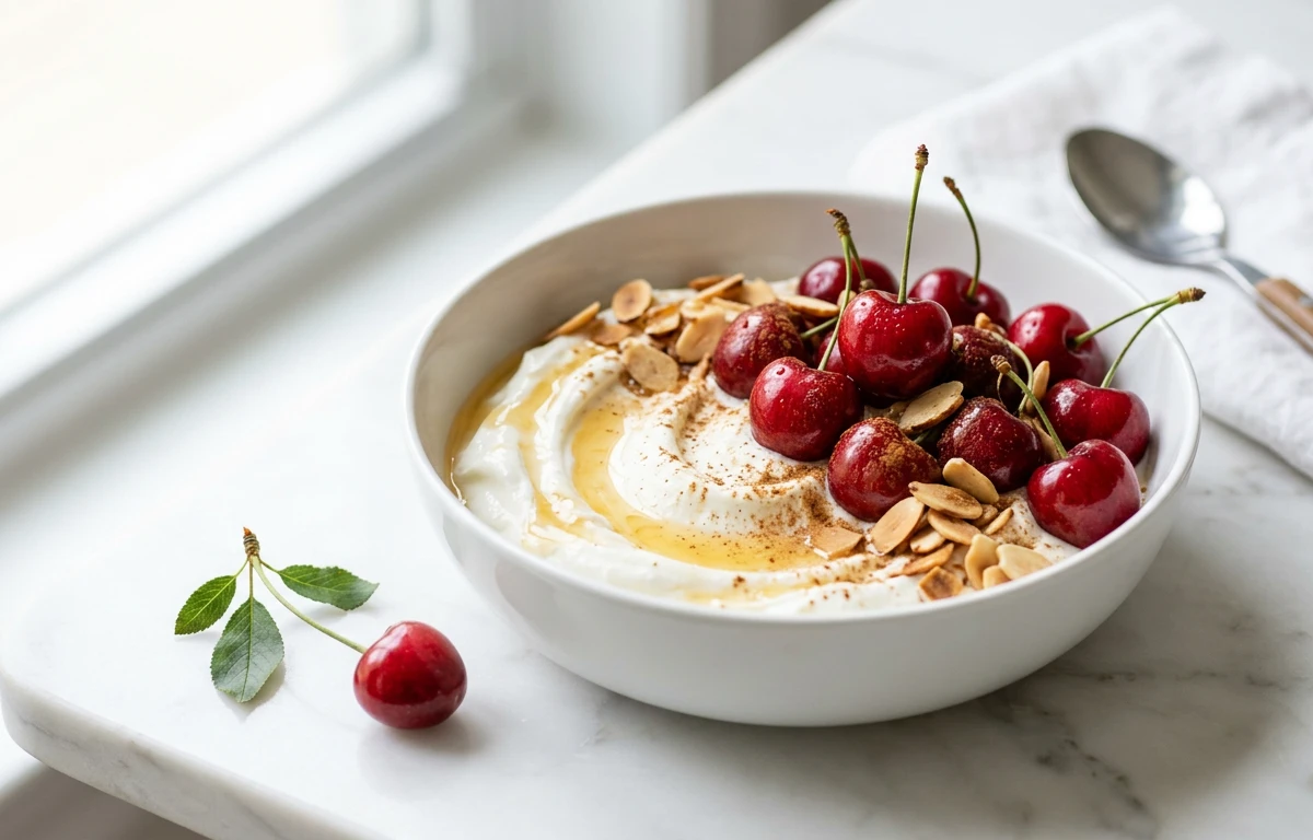 Fresh Cherry & Yogurt Bowl