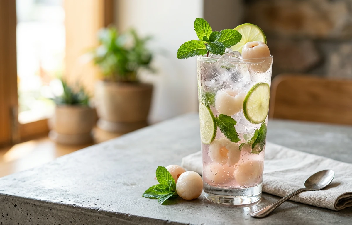 Fresh Litchi & Mint Cooler