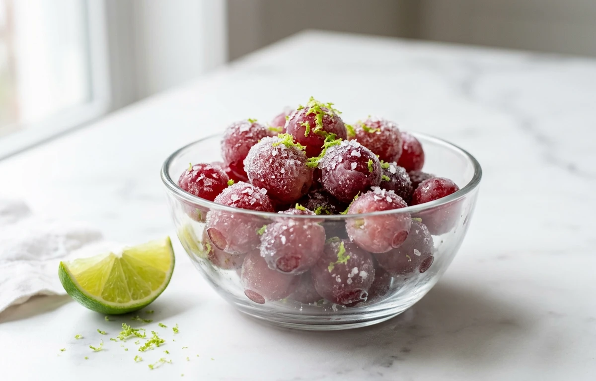 Frozen Grape Sorbet Bites