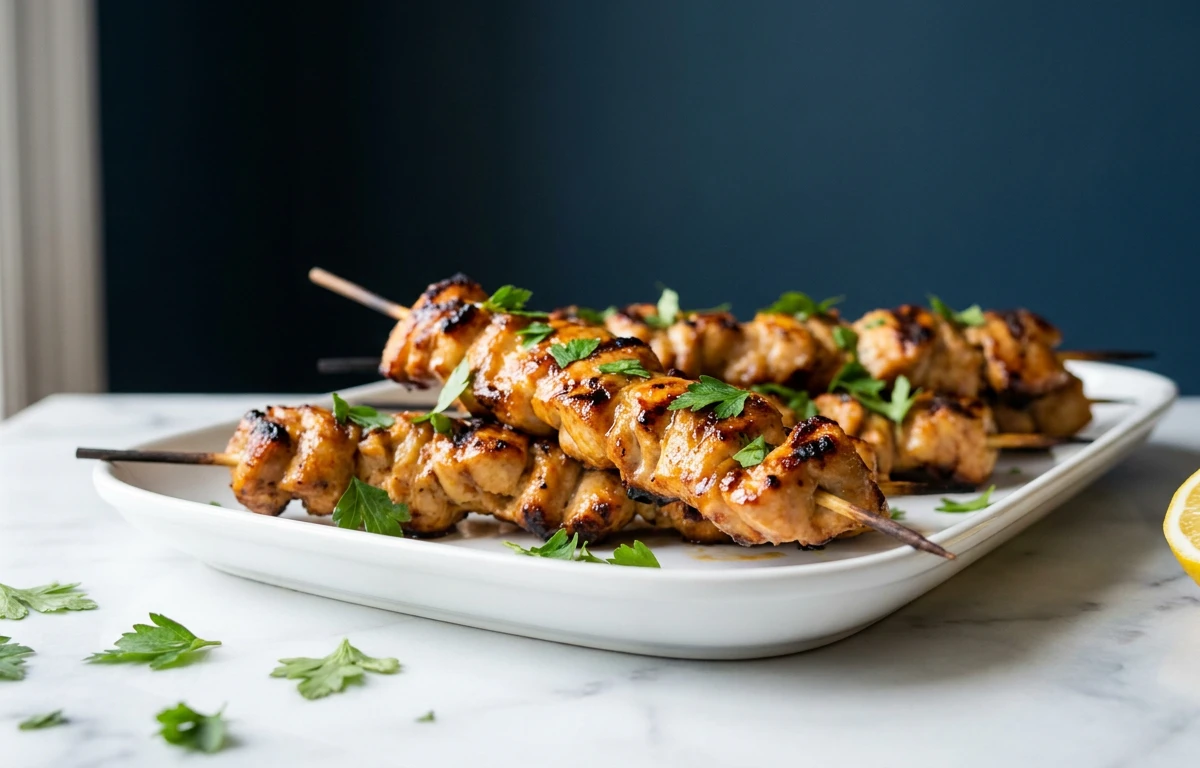 Garlic & Herb Marinated Chicken Skewers