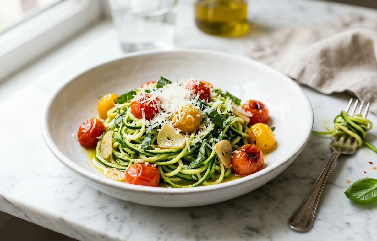 Garlic & Tomato Zoodles