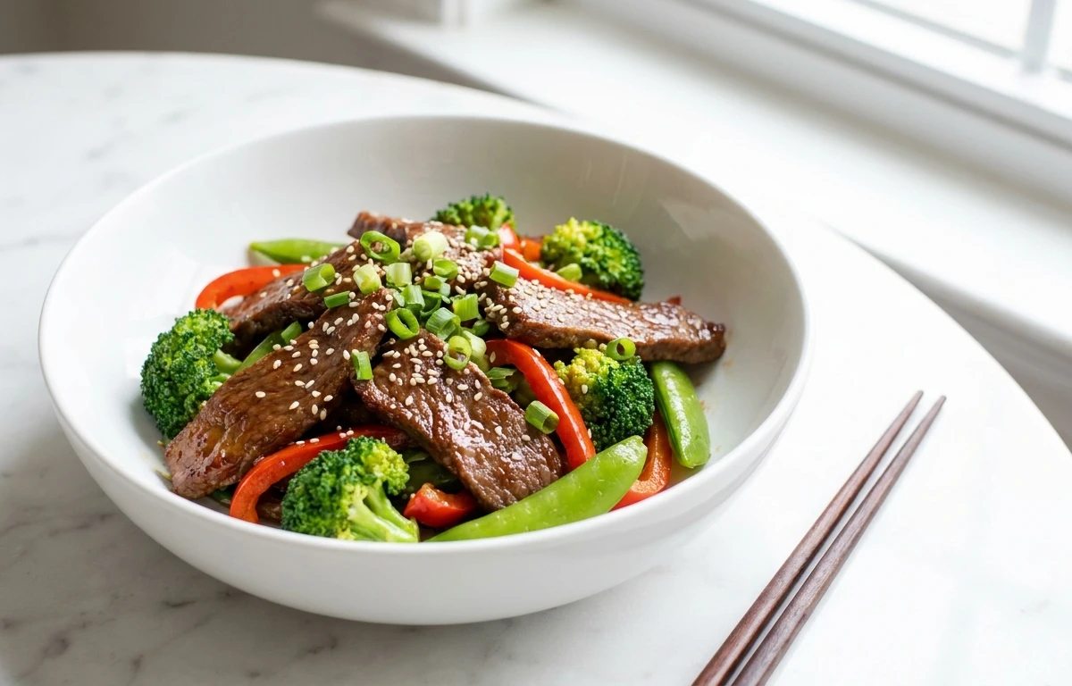 Garlic Ginger Beef and Vegetable Stir-fry