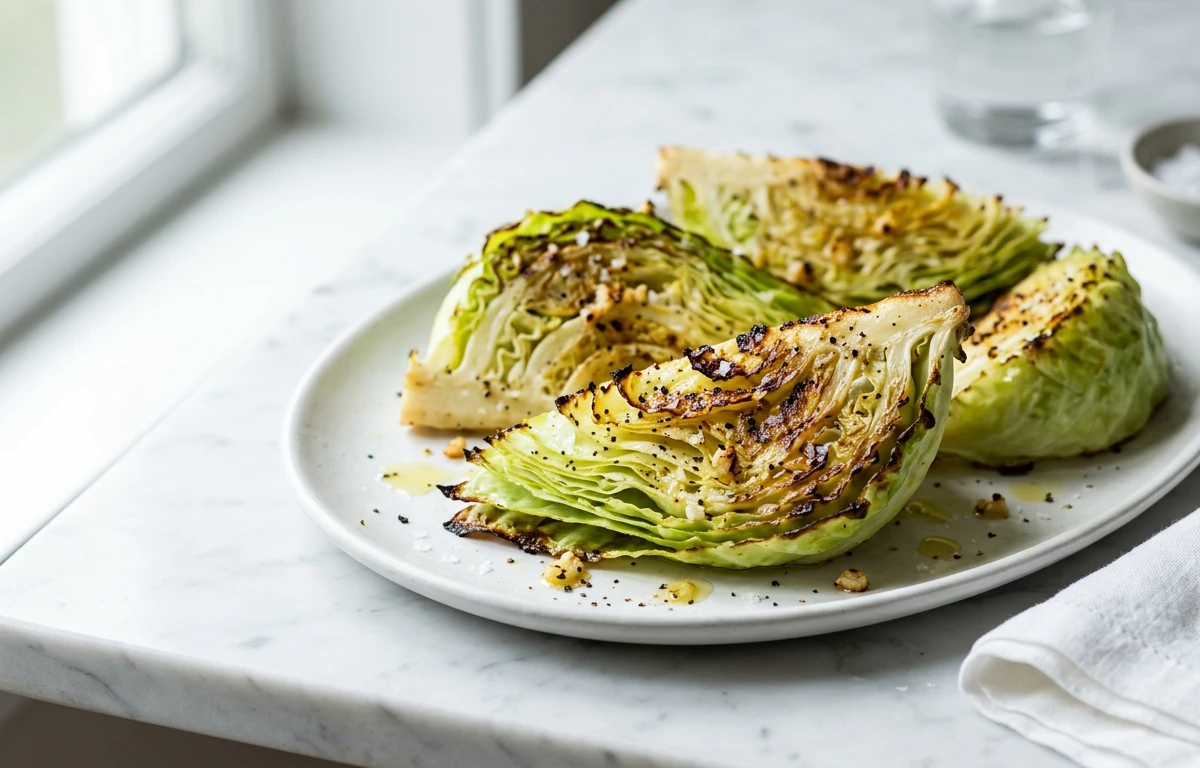 Garlic-Roasted Cabbage Wedges