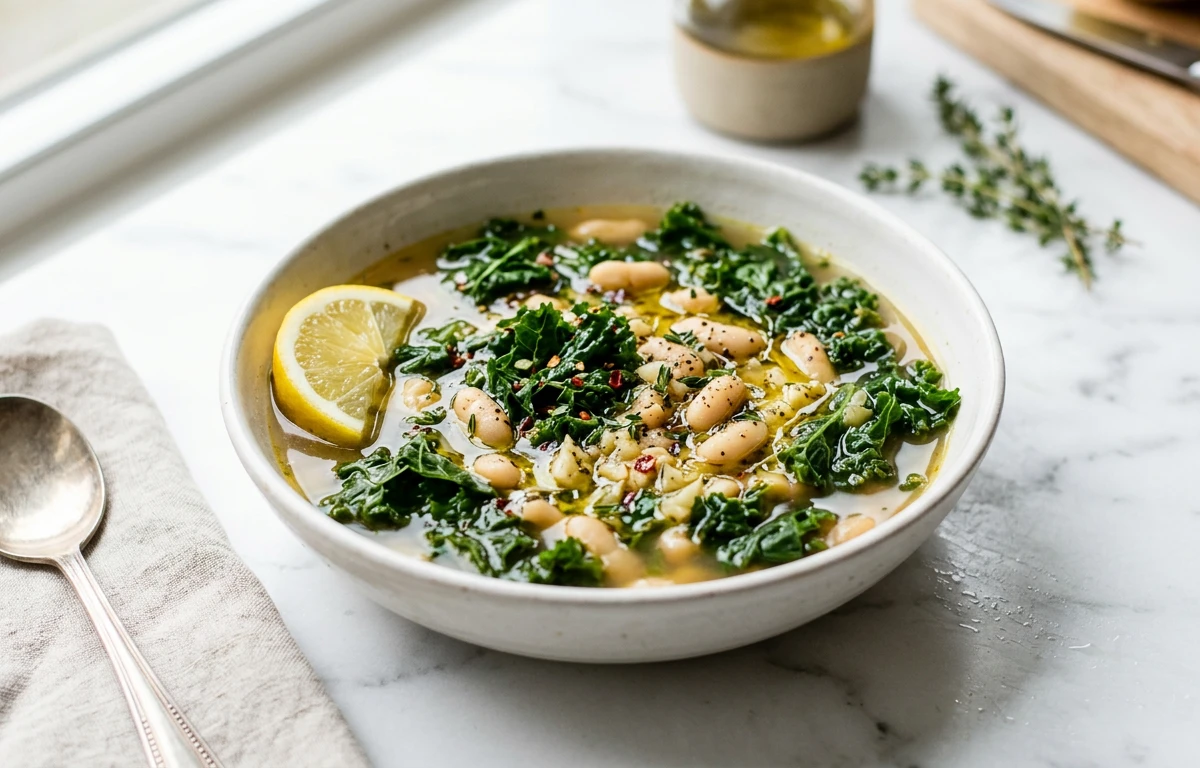 Garlicky Kale & White Bean Soup
