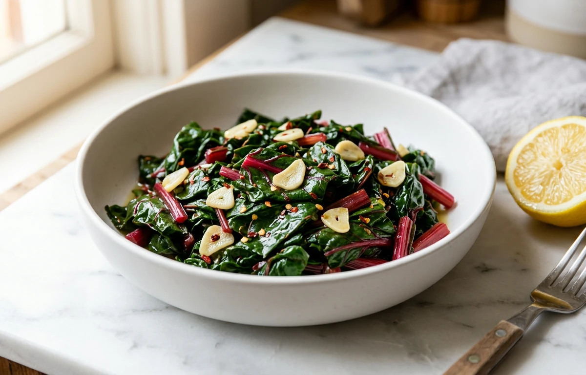 Garlicky Sautéed Swiss Chard
