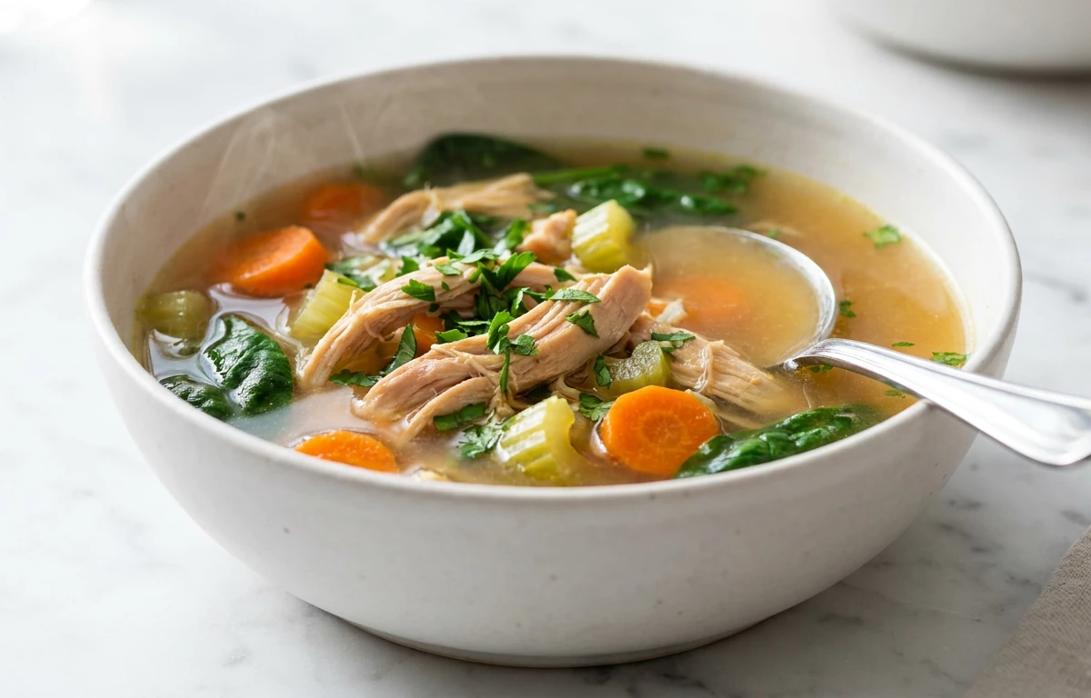 Gentle Ginger Chicken & Vegetable Soup