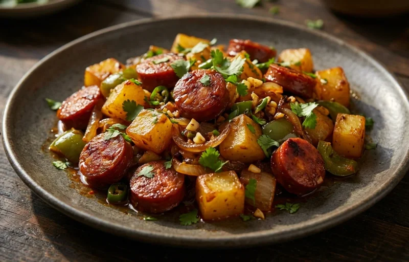 Goan Sausage Chilli Fry