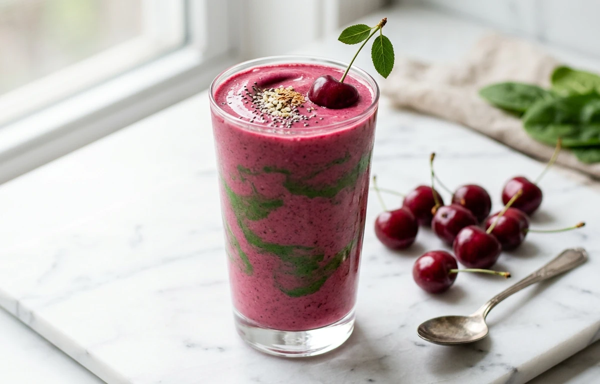 Gout-Fighting Cherry Spinach Smoothie