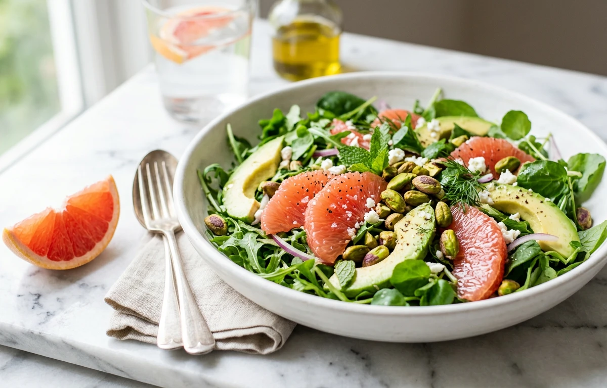 Grapefruit, Avocado & Pistachio Salad
