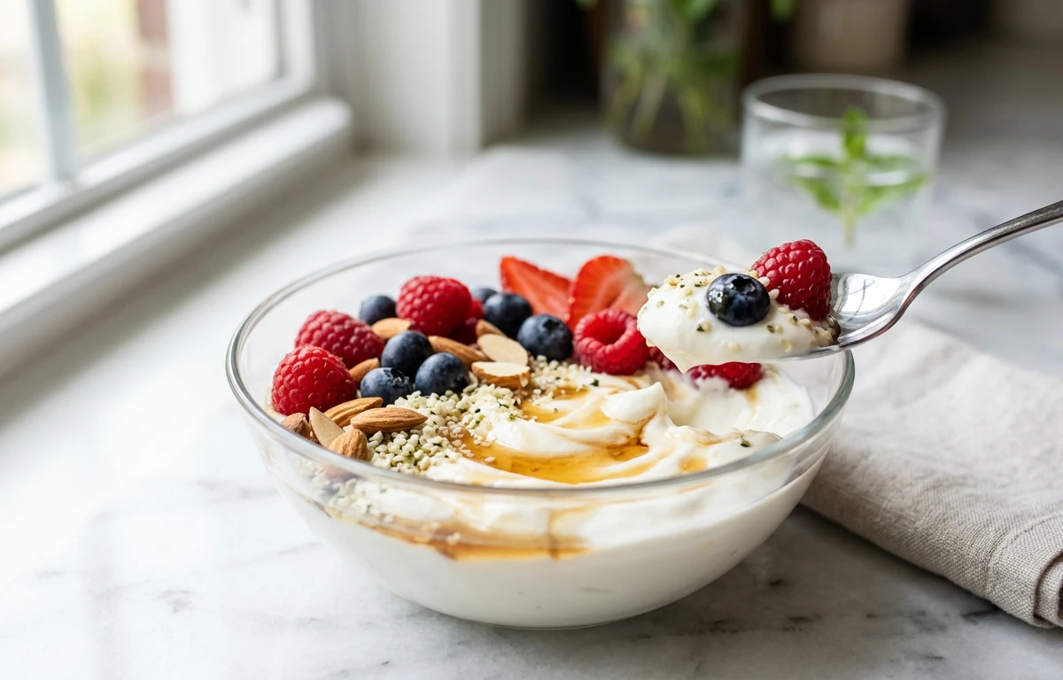 Greek Yogurt & Hemp Seed Power Bowl
