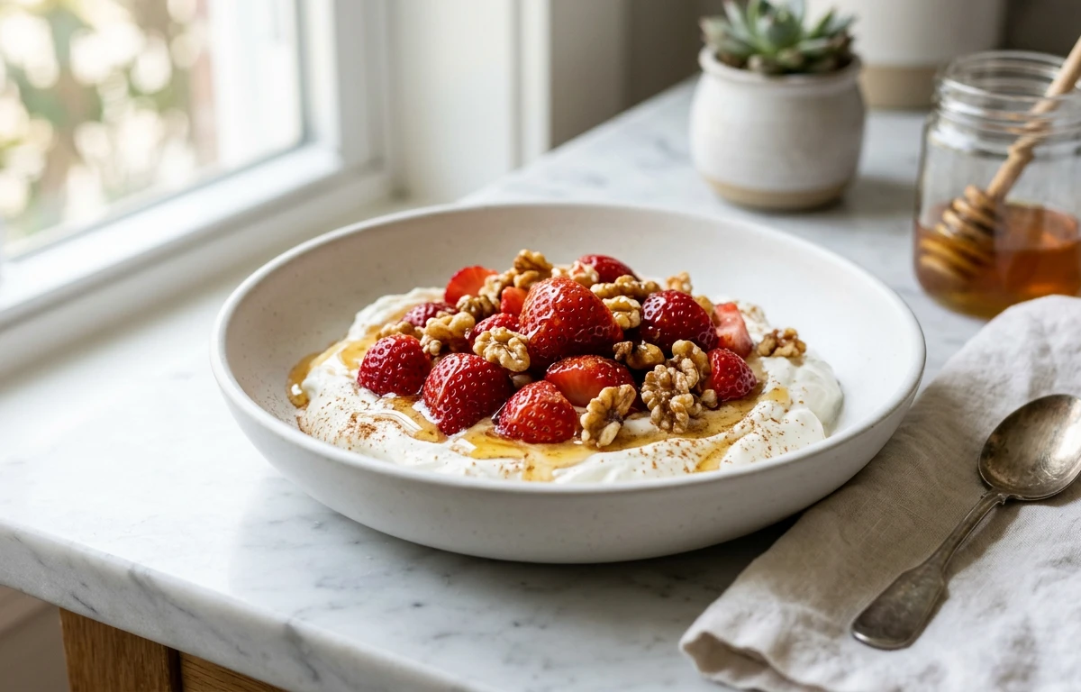 Greek Yogurt & Strawberry Bowl