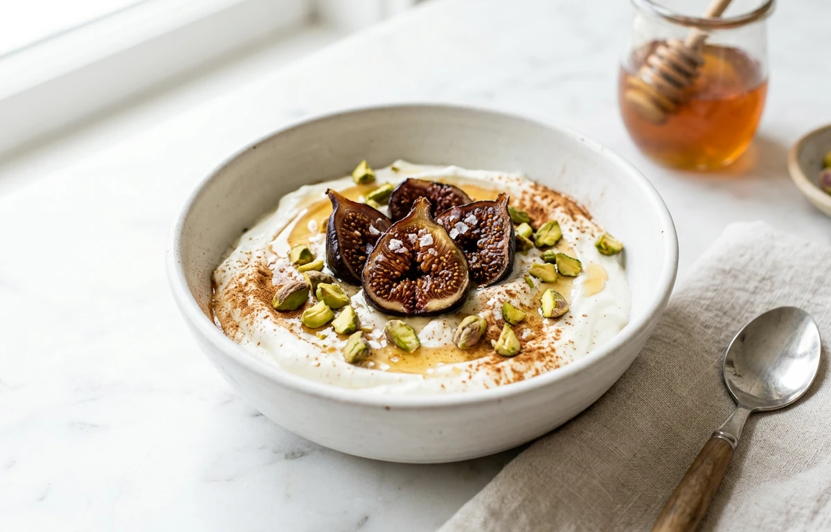 Greek Yogurt with Figs & Pistachios