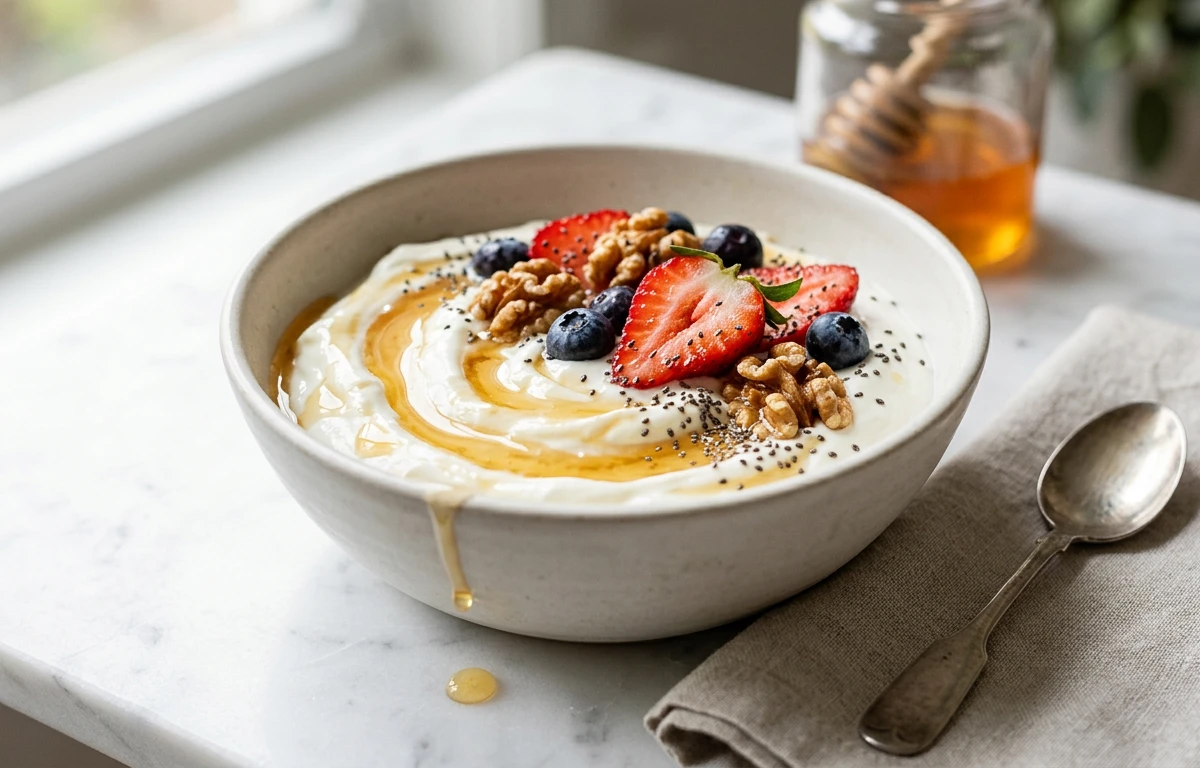 Greek Yogurt with Honey & Walnuts