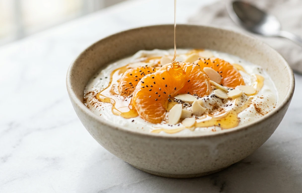 Greek Yogurt with Mandarin & Seeds