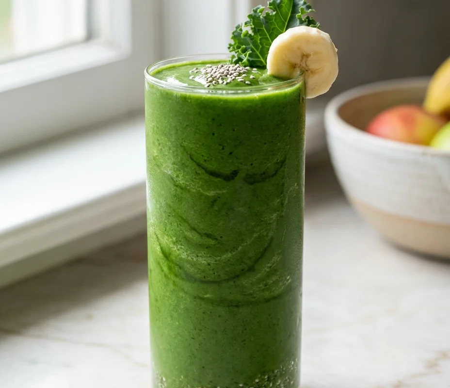 Green Smoothie with Spinach and Kale