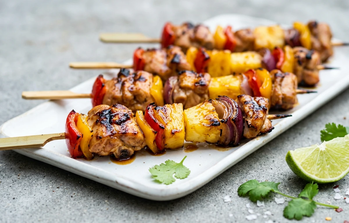 Grilled Chicken & Pineapple Skewers