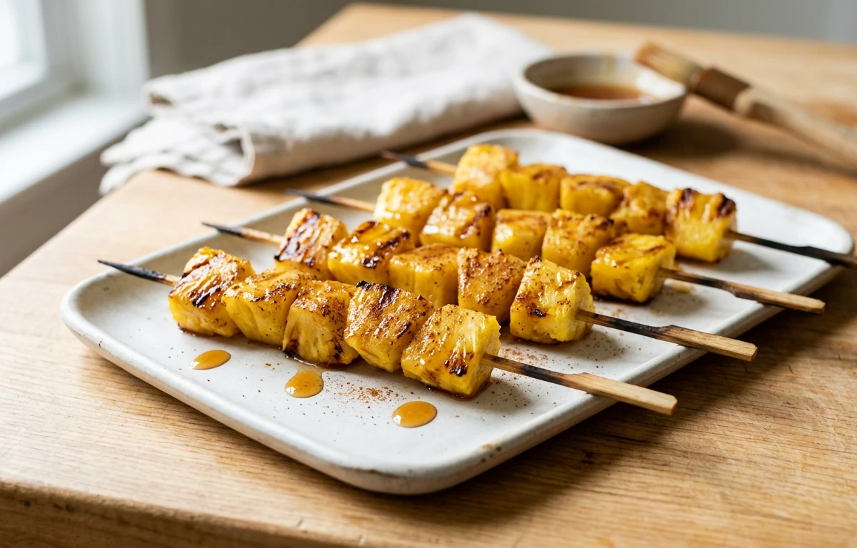 Grilled Cinnamon Pineapple Skewers