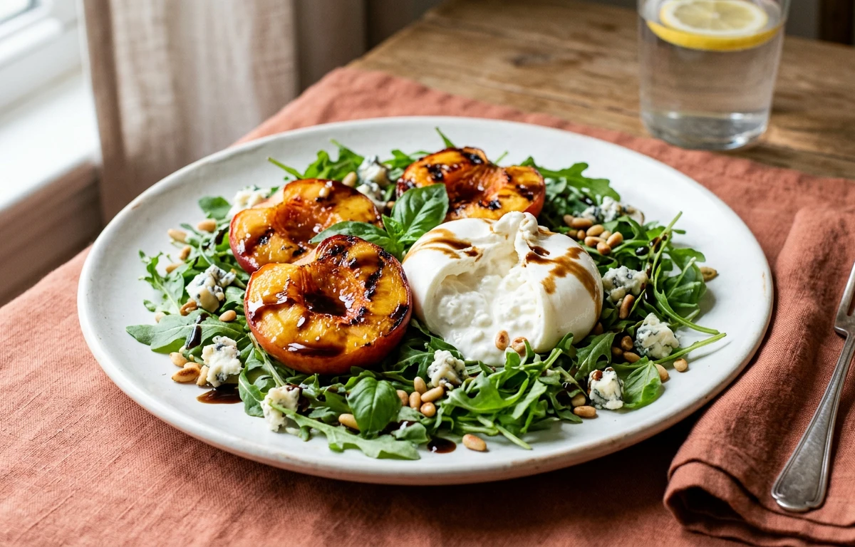 Grilled Nectarine & Burrata Salad