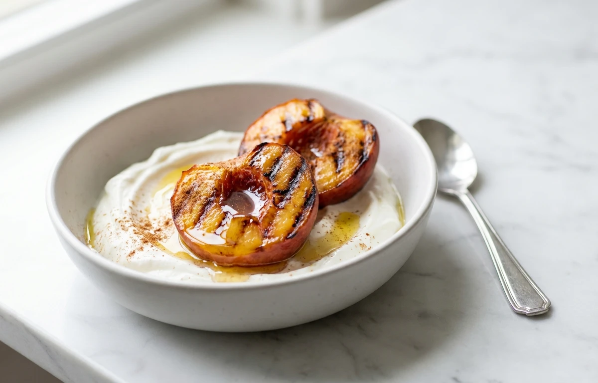 Grilled Peaches with Greek Yogurt