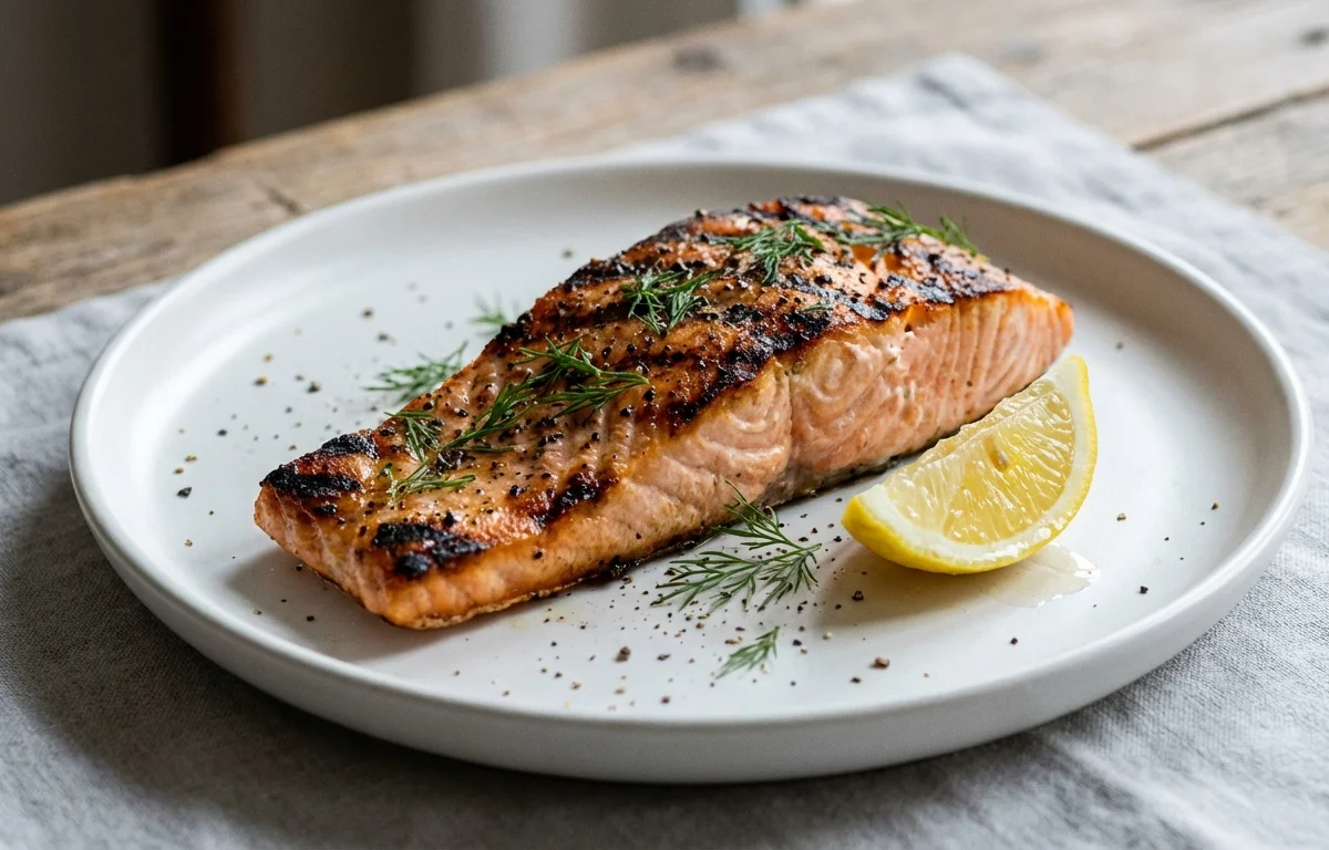 Grilled Salmon with Lemon and Dill