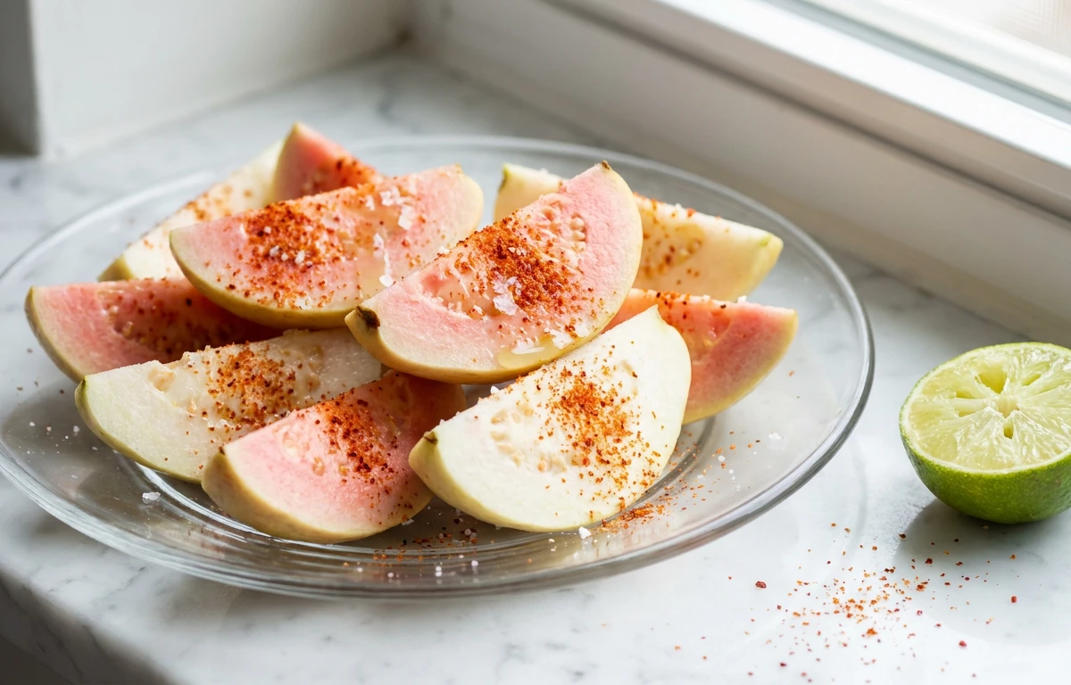 Guava Wedges with Lime & Chili