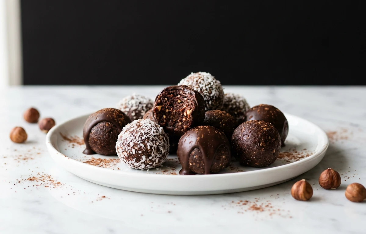 Hazelnut & Dark Chocolate Energy Bites