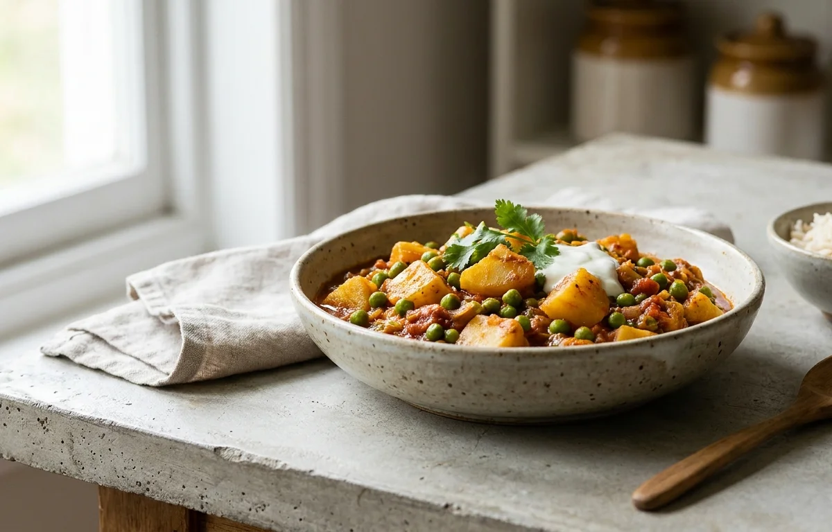 Healthy Aloo Matar Curry