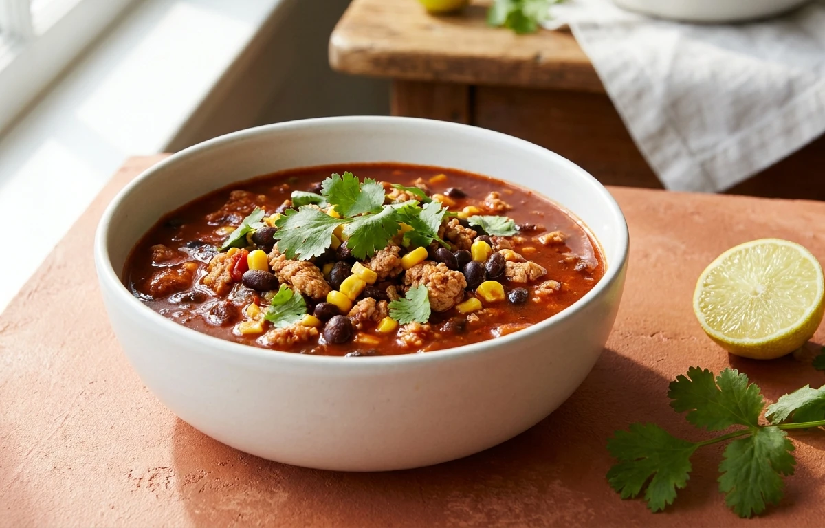 Healthy Turkey and Black Bean Chili