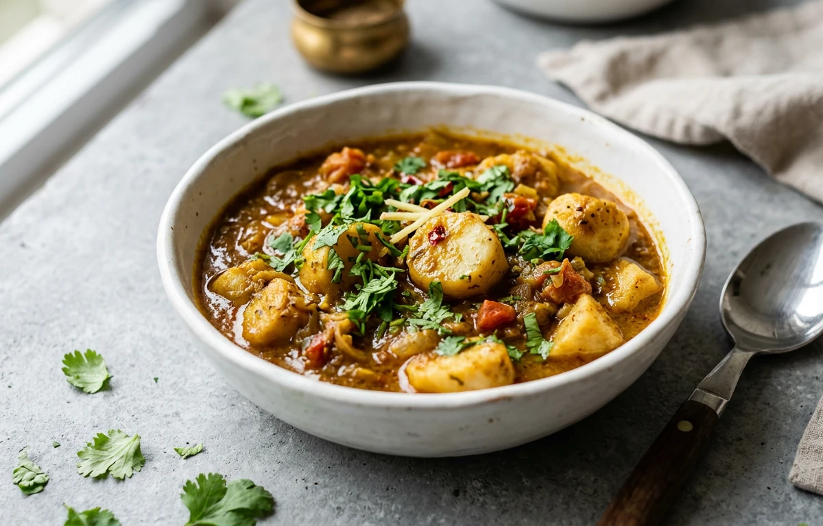 Hearty Arbi (Taro) Masala Curry