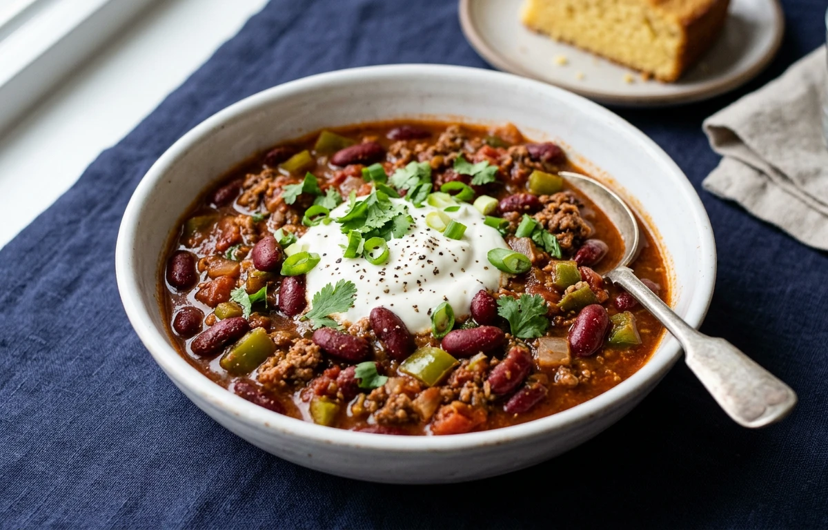 Hearty Beef & Kidney Bean Chili