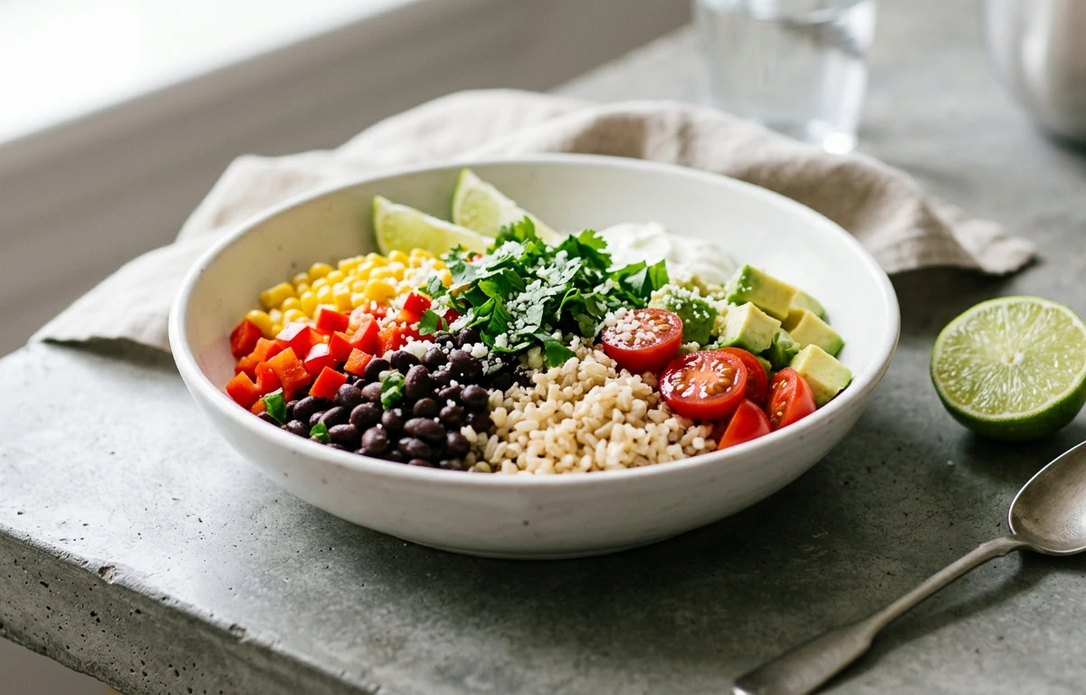 Hearty Brown Rice & Black Bean Bowl